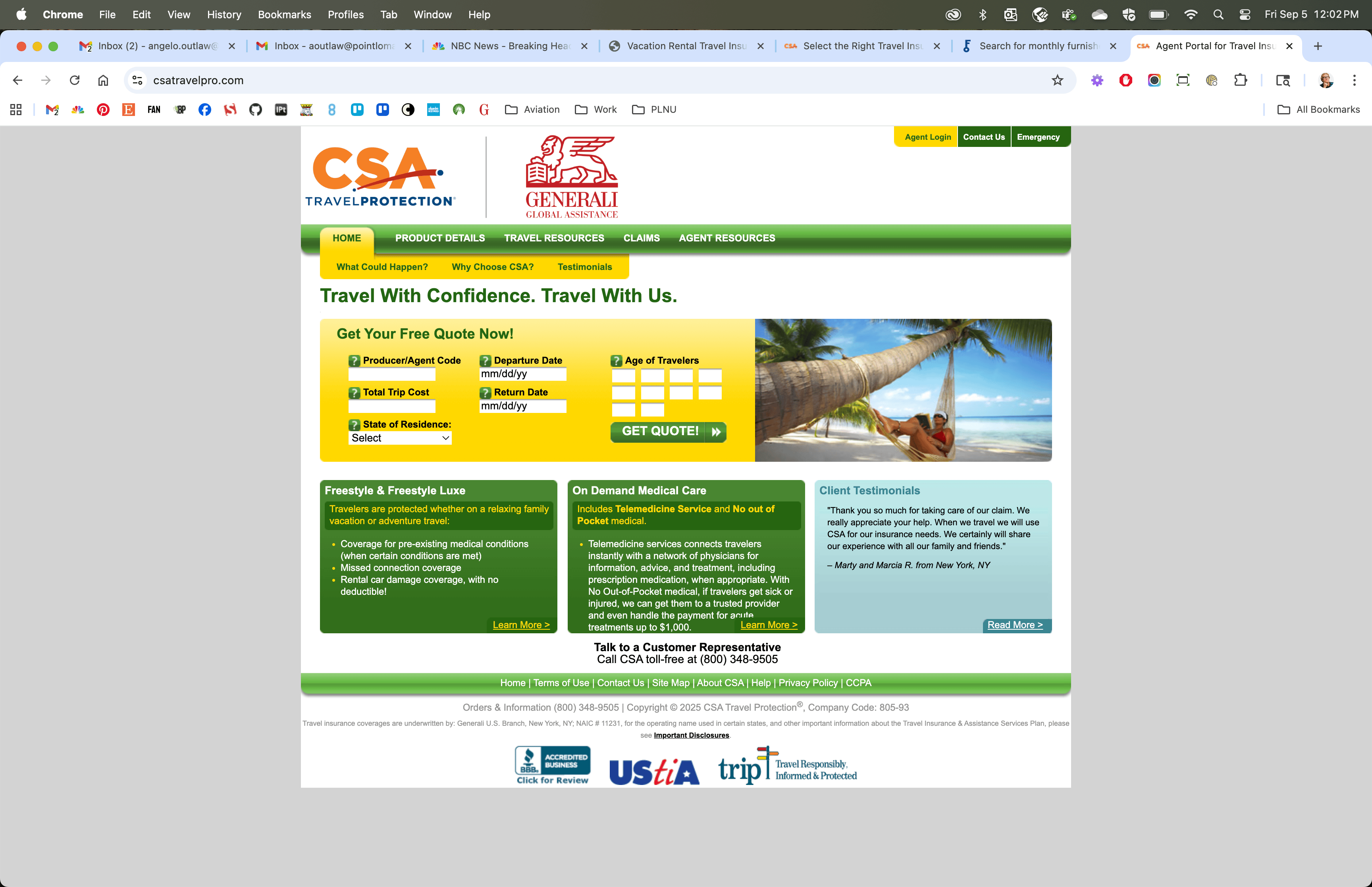 Example of what the site looked like before. Off-brand green and yellow colors with confusing brand marks